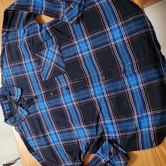 Rails Blue Plaid Long Sleeve  Button Down Shirt,  Small - Picture 1 of 7